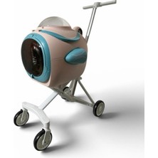 Ewox Astronot Model Fanlı Evcil Hayvan Taşıma Arabası P50-P - Pembe Turkuaz