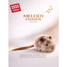 GiGwi Melody Chaser Serisi Peluş Fare - Dokunmaya Duyarlı & Sesli Kedi Oyuncağı