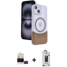 İlk El Grup Ieg™ iPhone 15 Kozmos Form Özel Seri - Siyah Bilvis Hayalet Cam Ekran Koruyucu + Sierra Blue Bilvis Titan Kamera Lens