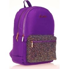 Kaukko Okul Sırt Çantası Bright Taşlı Mor K1652