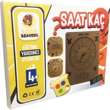 Moon Beavers Saat Kaç? Eğitici Öğretici Geliştirici Boyanabilir Ahşap Sağlıklı Oyuncak