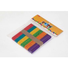 Puti Ahşap Küçük Çubuk Renkli 50 Li 4582 (4 Paket)