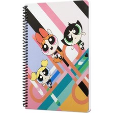 Mabbels The Powerpuff Girls Spiralli Not Defteri Pembe 80 Yaprak Çizgili 17X24Cm Dft-388470