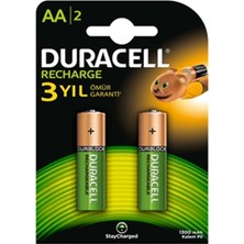 Duracell Şarjlı Kalem Pil (AA) 1300 Mah (2 Li Paket)