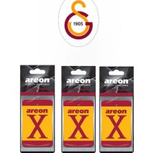 Ck Oto Bakım Dünyası Areon Galatasaray Renkleri Vanilla Bubble Oto Araç Kokusu Üçlü Set