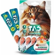 Esranın Dünyası Somon ve Kızılcık Aromalı Sıvı Kedi Ödülü 5X15 gr