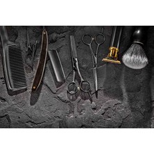 Aden Dijital Dekoratif Berber  ve Kuaförler Için Kanvas Tablo