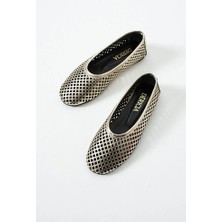 Dericia Shoes Edge Hakiki Deri Günlük Rahat Kadın Babet Ayakkabı