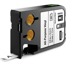 Dymo Xtl Çok Amaçlı Vinil Etiket 12 Mm X 7 M Beyaz/Siyah 1868751