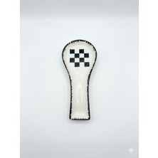 Dystopia Seramik Dama Desen Kirli Kaşıklık Tezgah Üstü Kepçe Kaşık Altlığı