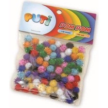 Puti Pom Pom Metalik 10 Mm 100 Lü 4476