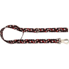 Esranın Dünyası Kadifemsi Dokulu Geri Dönüştürülmüş Malzemeden Köpek Gezdirme Kayışı - Kırmızı