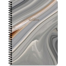 Keskin Color Not Defteri 16,5X22,5 Cm 80 Yaprak Kareli Spiralli Karton Kapak Classic Mar 385042-99 (6 Lı Paket)