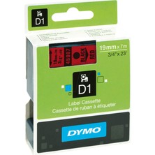 Dymo D1 Şerit 19 Mm X 7 Metre Kırmızı/ Siyah 45807