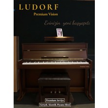 Ludorf Gül Premium Vision Piyano Yüksek Konsol 88 Tuşlu Çekiç Aksiyon Dijital Konsol Piyano