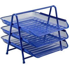 Esranın Dünyası Lacivert Perfore 3'lü Evrak Rafı Seti