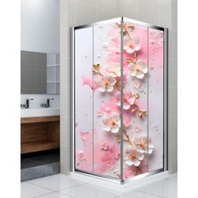 Renkli Hobby Duşakabin Kaplama Folyo Sticker - Banyo Duşakabin Kapağı Kaplama  - Kendinden Yapışkanlı