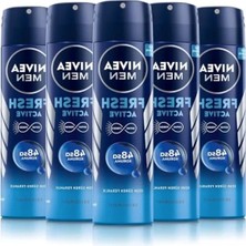 Esranın Dünyası Erkek Sprey Deodorant Fresh Active 150 ml x 5 Adet - 48 Saat Koruma