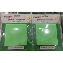  ınox yapışkanlı not kağıdı şeffaf 75x75mm 80 yaprak yeşil 09674 (24 koçan)