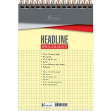 Keskin Color Bloknot Spiralli Headline Karton Kapak A5 80 Yaprak Kareli Not Defteri 145432-99