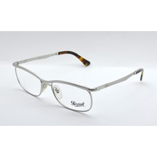 Persol 2464V 518 Sılver Metal Gümüş Havana Dikdörtgen Unısex Gözlük