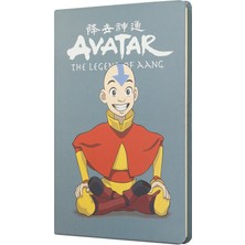 Mabbels Avatar Aang Sert Kapak Butik Not Defteri Gri 80 Yaprak Çizgisiz 15X21Cm Dft-388098