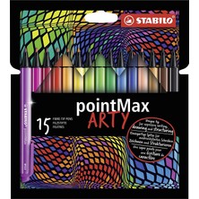  stabilo pointmax arty keçe uçlu kalem 15 renk 488/15-1-20