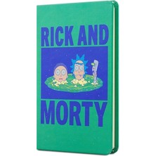 Mabbels Rick And Morty Sert Kapak Lastikli Mini Not Defteri Yeşil 80 Yaprak Çizgisiz 9X14Cm Dft-388371