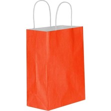 Umur Karton Çanta (Hediye Çantası) 12X32X40 Cm Beyaz 90 Gram Açık Kırmızı 30012888 (50 Li Paket)