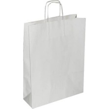 Umur Karton Çanta (Hediye Çantası) 12X32X40 Cm Baskısız Beyaz 90 Gram 30012932 (50 Li Paket)