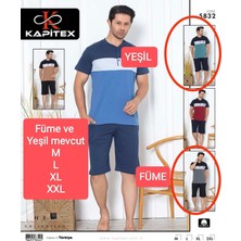 Kapitex 5832 Erkek Kısa Kol Kapri Pijama Takım