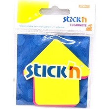  hopax stickn yapışkanlı not kağıdı 76x76mm ok neon 60 yaprak