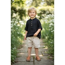 Butik Erkek Çocuk %100 Pamuklu Şortlu 2'li Alt - Üst Takım