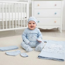 Unisex 0-3 Ay Bebeklere Gaye Organik Balonlu Ayıcık Nakışlı 10 Lu Set