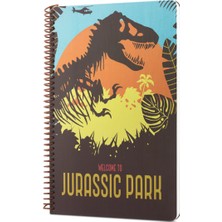 Mabbels Jurassic Park Wellcome To Spiralli Not Defteri Kahverengi 80 Yaprak Çizgili 17X24Cm Dft-388609