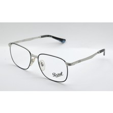 Persol 2462V 1087 Sılver Lacıvert Gümüş Oval Unısex Gözlük