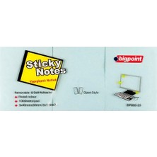  bigpoint yapışkanlı not kağıdı 3 lü 40x50 mm mavi bp800-35 (4 lü paket)
