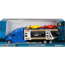 Sunman Oyuncak 1:48 Maxx Wheels Transporter Tır 30Cm 2 Katlı 4 Araçlı S00002322