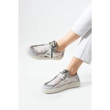 Dericia Shoes Rush Hakiki Deri Rahat Dantel Detaylı Tüllü Kadın Sneaker