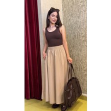Leilaa Gabardin Kumaş Basic Etek