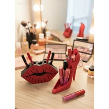 3D Tasarım Şık ve Çok Bölmeli Makyaj Malz. Organizer Seti  (2li Ürün )