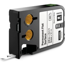 Dymo Xtl Sabit Polyester Etiket Düz Yüzey,9Mmx 9,1 M, Beyaz/Siyah 1868736