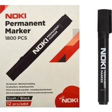 Noki Markör Kalem Kesik Uç Siyah 1800Pcs (12 Li Paket)