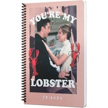 Mabbels Friends Youre My Lobster Spiralli Not Defteri Pembe 80 Yaprak Kareli 17X24Cm Dft-388463