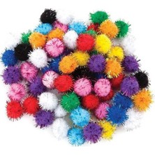 Puti Pom Pom Metalik 20 Mm 50 Li 4483