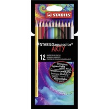 Stabilo Aquacolor Arty 12 Renk Kuru Boya Kalemi 1612/1-20