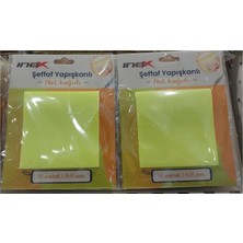 Inox Yapışkanlı Not Kağıdı Şeffaf 75X75Mm 80 Yaprak Sarı 09643 (24 Koçan)