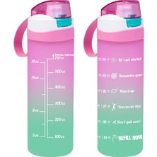  herevin matara (suluk) çift renk boyalı ölçü baskılı pembe 750 cc 161670-161