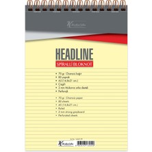 Keskin Color Bloknot (Not Defteri) A5 80 Yaprak Çizgili Karton Kapak Spiralli Headline 145431-99 (6 Lı Paket)