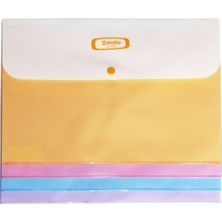 Smato A4 Çıtçıtlı Dosya Evrak Zarfı Mat Turuncu W7536 (12 Li Paket)